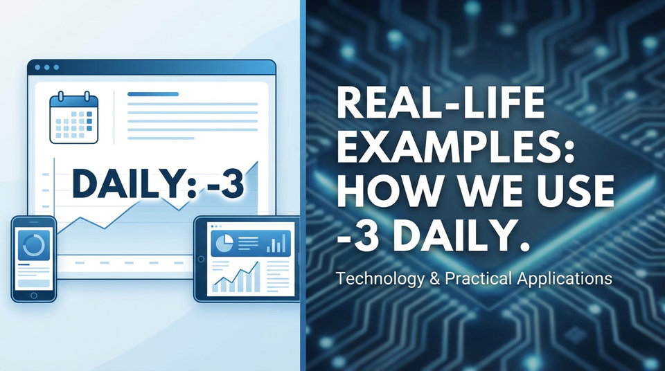 Real-Life Examples: How We Use -3 Daily