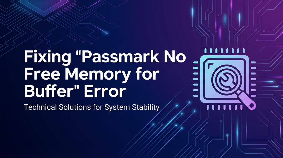 Fixing 'Passmark No Free Memory for Buffer' Error